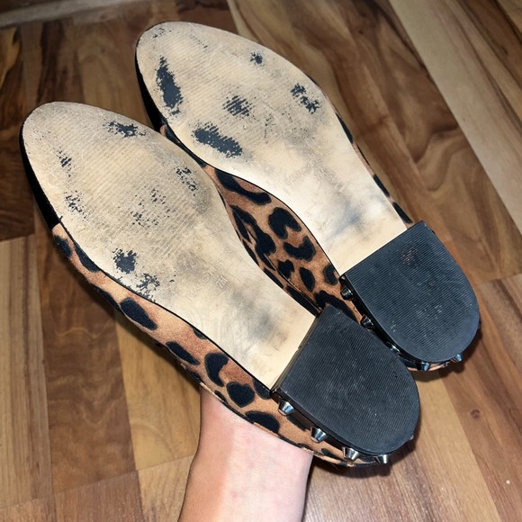 Marc Fisher Leopard Rounded Toe Studded Loafers Mules Work Attire Women's 7M - Picture 5 of 8